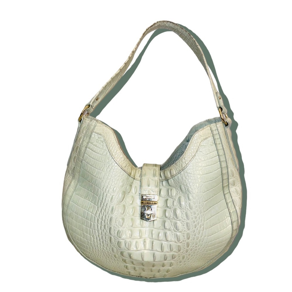 Brahmin Bethany Croc leather Hobo Bag